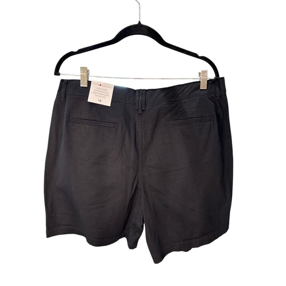 Intro Love the Fit Hailey Short Sun washed Twill Roll up Cuff,  Size 16 NWT - Picture 5 of 8